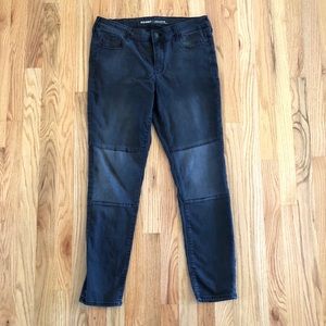 Black Moto Mid Rise Jeans